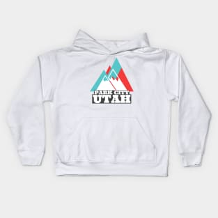 Park City Utah Vintage Travel Kids Hoodie